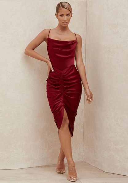 Ruched Midi Dress